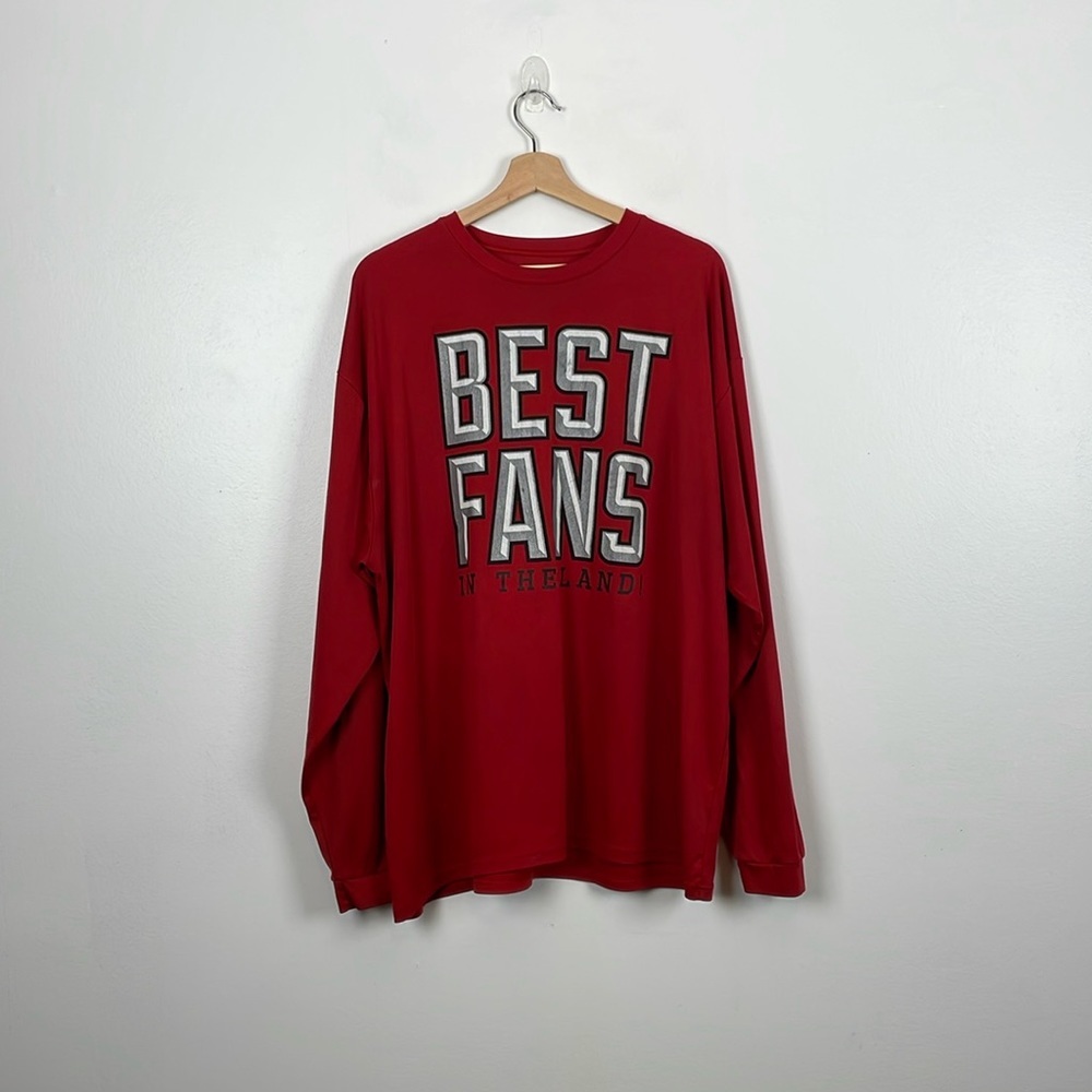 C2 Sport Mens 2X Long Sleeve Pullover Game Shirt Crew Neck Best Fans In The Land